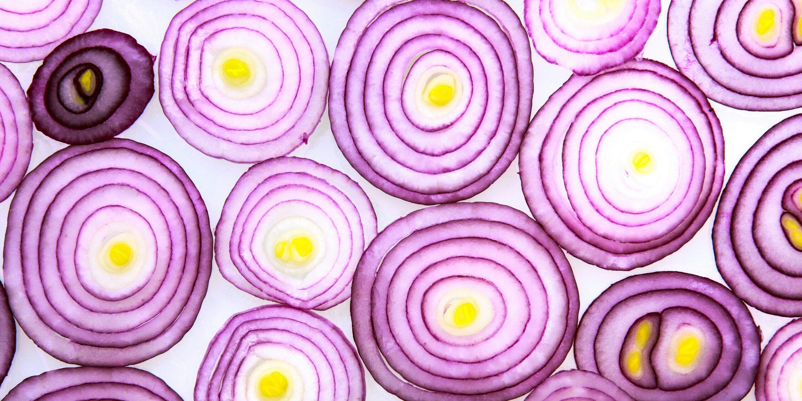 Sliced red onions