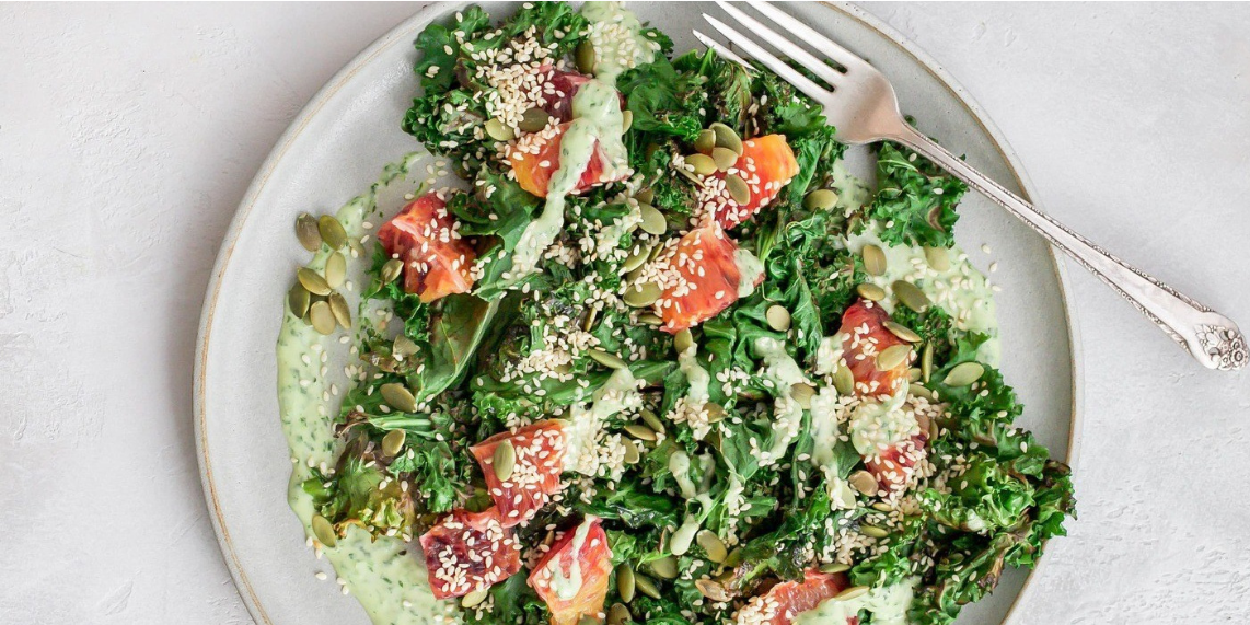 Gut health kale salad