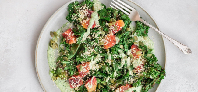 Gut health kale salad